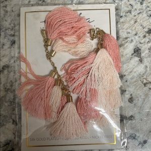 tassel earrings from Ettika, Los Angels California